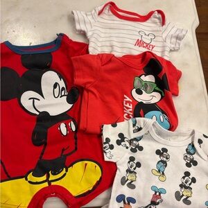 Disney Mickey Mouse Bodysuit Collection - Red, White, Black, Yellow -